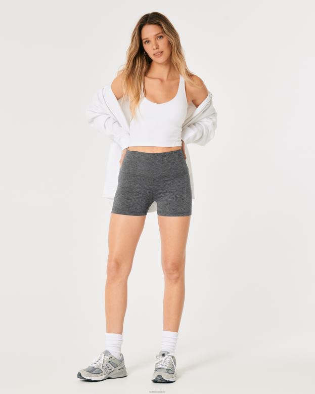 Bottoms Hollister Women Gilly Hicks Active Recharge High-Rise Shortie 3\\ 48820625 Dark Heather Grey